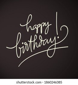 happy birthday black and white vector illustration and background design