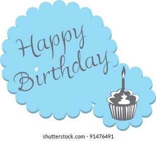Happy Birthday! - Blue birthday card