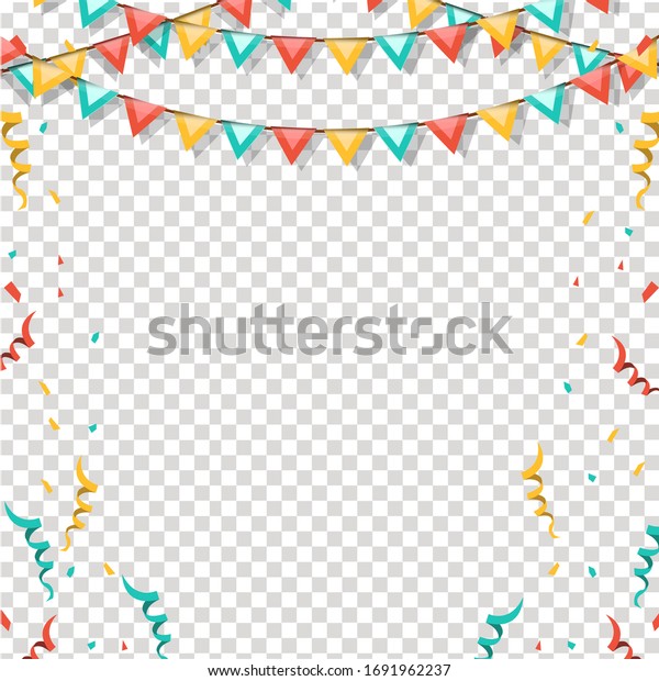 Happy Birthday Border Png Transparent Background Stock Vector Royalty Free