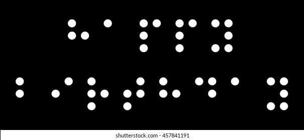 Happy Birthday in Braille code for blind people or visually impaired - vector illustration