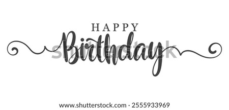 Happy birthday. Happy birthday brush. Vector eps