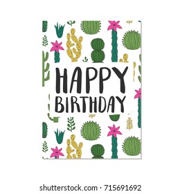 Cactus Happy Birthday Images Stock Photos Vectors Shutterstock