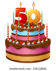 Happy Birthday Cake 50