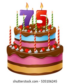 Happy Birthday cake 75