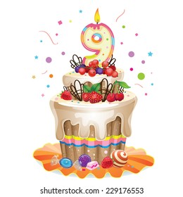 Happy Birthday cake 9