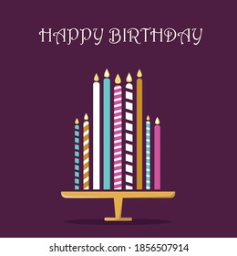 Happy Birthday Cake Candels Card