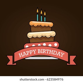 happy birthday cake card