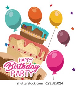 happy birthday cake card