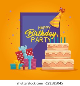 happy birthday cake card