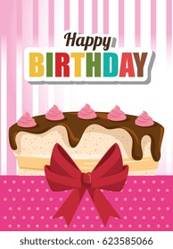 happy birthday cake card