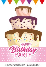 happy birthday cake card