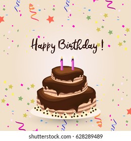 Happy Birthday Cake Card