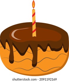 Happy birthday cake with chocolade