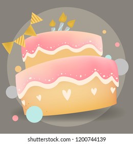 vector de diseño de torta de cumpleaños