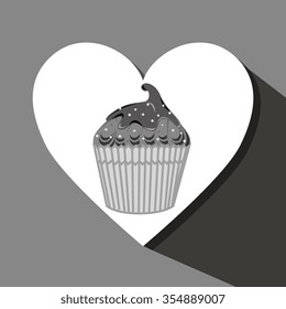 Happy birthday cake graphic design, vector illustration eps10