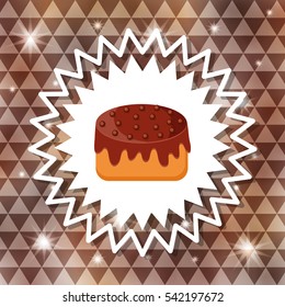 Happy birthday cake icon vector illustration graphic design