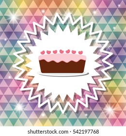 Happy birthday cake icon vector illustration graphic design