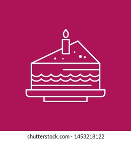 Happy birthday cake icon for your project

