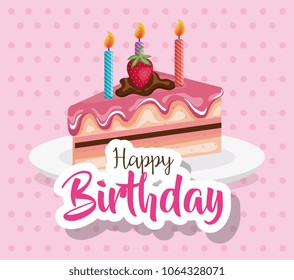 happy birthday cake portion