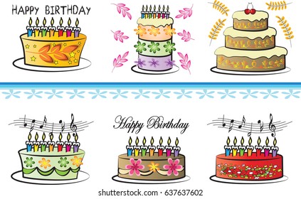 happy birthday cake set