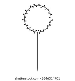Happy Birthday Cake Topper  vector icon. Cake Topper illustration sign. Topper symbol. 