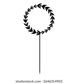 Happy Birthday Cake Topper  vector icon. Cake Topper illustration sign. Topper symbol. 