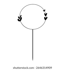Happy Birthday Cake Topper  vector icon. Cake Topper illustration sign. Topper symbol. 