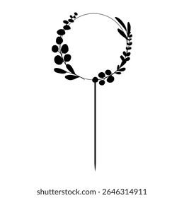 Happy Birthday Cake Topper  vector icon. Cake Topper illustration sign. Topper symbol. 