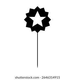 Happy Birthday Cake Topper  vector icon. Cake Topper illustration sign. Topper symbol. 