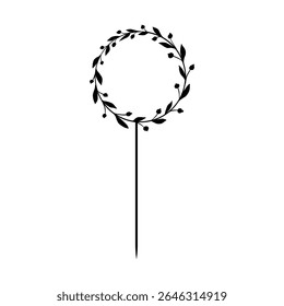 Happy Birthday Cake Topper  vector icon. Cake Topper illustration sign. Topper symbol. 