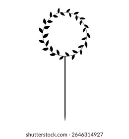 Happy Birthday Cake Topper  vector icon. Cake Topper illustration sign. Topper symbol. 
