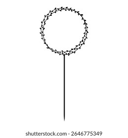 Happy Birthday Cake Topper  vector icon. Cake Topper illustration sign. Topper symbol. 