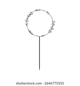 Happy Birthday Cake Topper  vector icon. Cake Topper illustration sign. Topper symbol. 