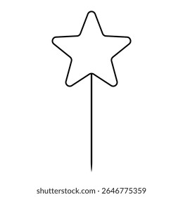 Happy Birthday Cake Topper  vector icon. Cake Topper illustration sign. Topper symbol. 