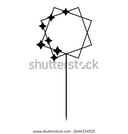 Happy Birthday Cake Topper  vector icon. Cake Topper illustration sign. Topper symbol. 