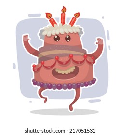 Happy Birthday Cake, vector