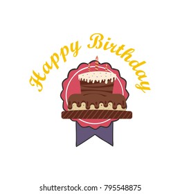 happy birthday cake vector