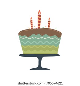 happy birthday cake vector