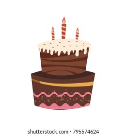 happy birthday cake vector