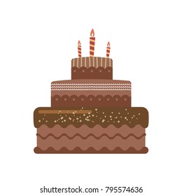happy birthday cake vector