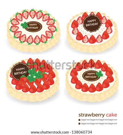 happy birthday cake vector illustration