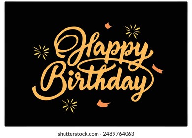 Happy birthday caligraphy in vector