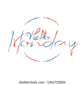 Happy Birthday Calligraphic Modern Font Style Text 3d Color line art ( RGB ) vector illustration.