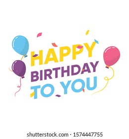 Happy Birthday Calligraphic And Typographic clip art. Can be used for Background and more