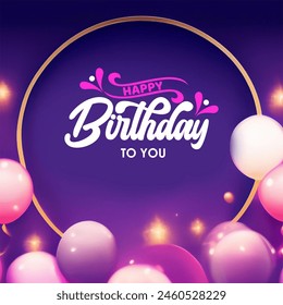 Happy Birthday Calligraphy Backgrounds Design 0001