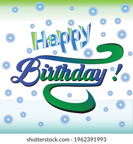Happy Birthday calligraphy greeting -Vector Design