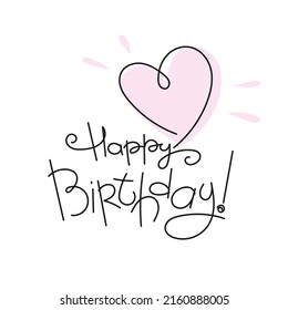 Happy Birthday Calligraphy Lettering Text Banner Stock Vector (Royalty ...