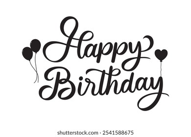 Happy birthday calligraphy - stylish vector design