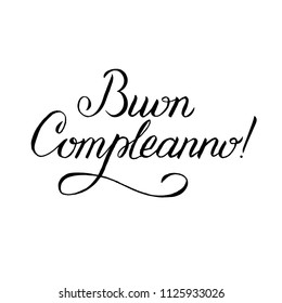 happy birthday calligraphy vector