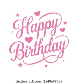 Happy birthday calligraphy vector art